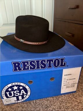 Resistol Kingman Chocolate Felt Cowboy Hat